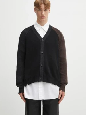 MM6 Maison Margiela kardigan wełniany męski kolor czarny SH2HP0013.M13160.961