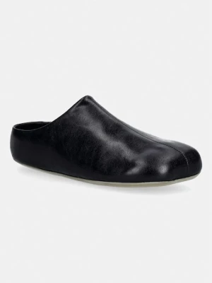 MM6 Maison Margiela klapki mules damskie skórzane czarny