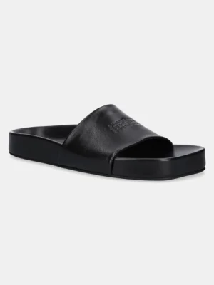 MM6 Maison Margiela klapki skórzane męskie kolor czarny SH3WP0003