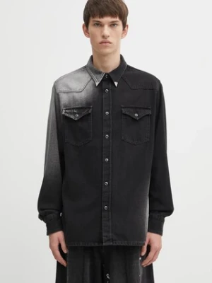 MM6 Maison Margiela koszula jeansowa męska kolor czarny regular SH2DT0024.M30011.969