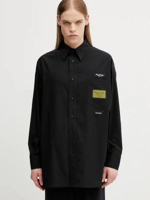 MM6 Maison Margiela koszula męska z dodatkiem wełny czarny