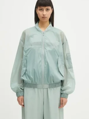 MM6 Maison Margiela kurtka kolor turkusowy przejściowa S52AM0327