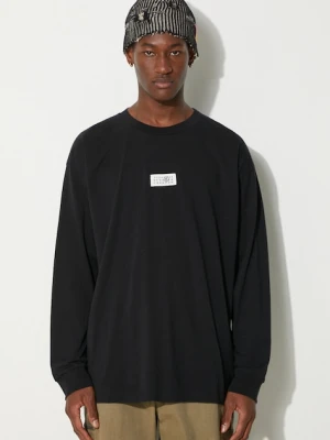 MM6 Maison Margiela longsleeve bawełniany kolor czarny z aplikacją SH0GC0034.S24312