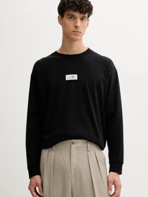 MM6 Maison Margiela longsleeve bawełniany kolor czarny z aplikacją SH0GC0034.S24312