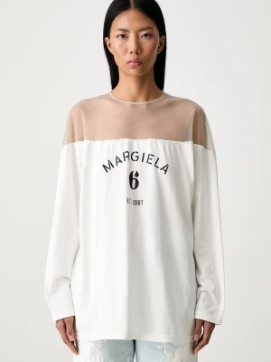 MM6 Maison Margiela longsleeve damski biały