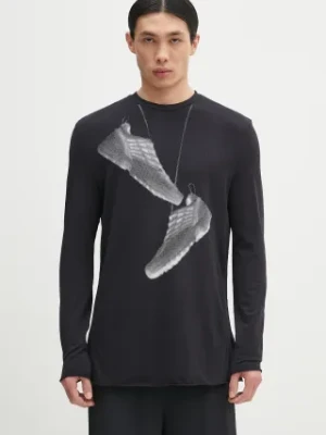 MM6 Maison Margiela longsleeve kolor czarny z nadrukiem SH0GC0052.M20101