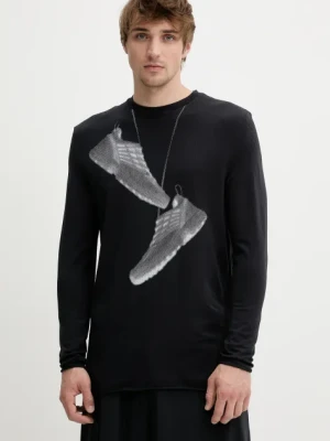 MM6 Maison Margiela longsleeve kolor czarny z nadrukiem SH0GC0052.M20101