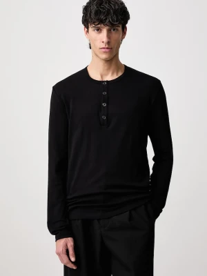 MM6 Maison Margiela longsleeve męski z bawełną czarny