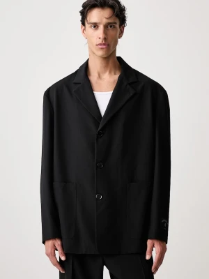 MM6 Maison Margiela marynarka jednorzędowa z wełną męska