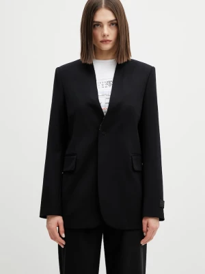 MM6 Maison Margiela marynarka z dodatkiem wełny czarny