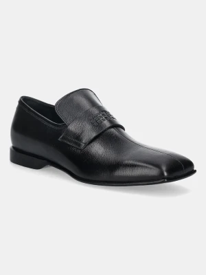 MM6 Maison Margiela mokasyny skórzane czarny