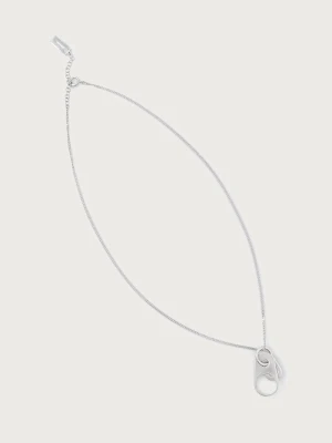 MM6 Maison Margiela naszyjnik z zawieszką damski mosiężny srebrny