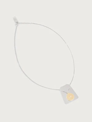 MM6 Maison Margiela naszyjnik z zawieszką damski mosiężny srebrny