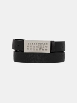 MM6 Maison Margiela pasek skórzany damski kolor czarny SA6TP0010.P8326.T8013