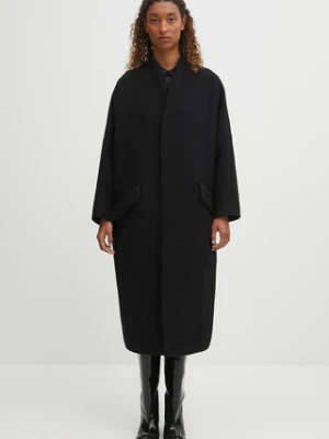 MM6 Maison Margiela płaszcz wełniany kolor czarny S52AA0192.M35469.900