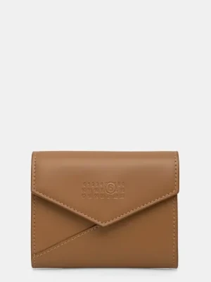 MM6 Maison Margiela portfel skórzany damski kolor brązowy SA5UI0010.P7183