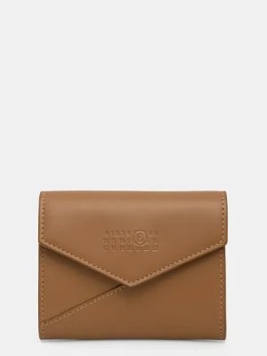 MM6 Maison Margiela portfel skórzany damski kolor brązowy SA5UI0010.P7183