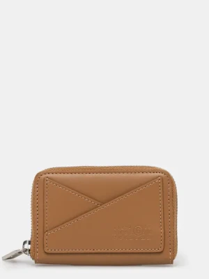 MM6 Maison Margiela portfel skórzany damski kolor brązowy SA6UI0016.P7183