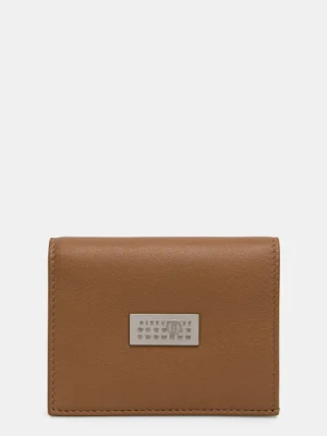 MM6 Maison Margiela portfel skórzany kolor brązowy SA5UI0015.P7258