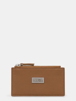 MM6 Maison Margiela portfel skórzany kolor brązowy SA5UI0016.P7258