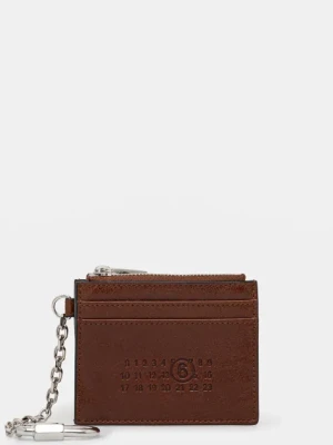 MM6 Maison Margiela portfel skórzany kolor brązowy SA5UI0021.P7253
