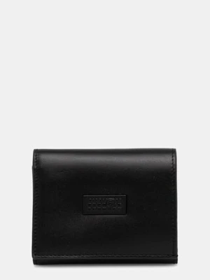MM6 Maison Margiela portfel skórzany kolor czarny SA6UI0030.P8622.T8013