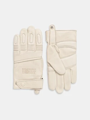 MM6 Maison Margiela x Agnelle rękawiczki skórzane męskie kolor beżowy SH2TS0003.M07014.101