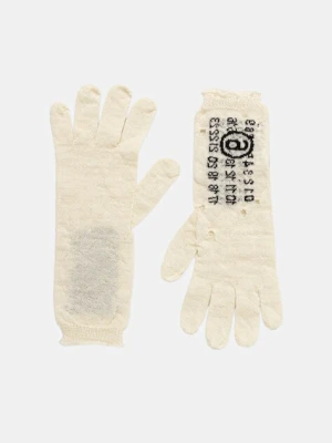 MM6 Maison Margiela rękawiczki wełniane damskie kolor beżowy S52TS0043.M13135.103