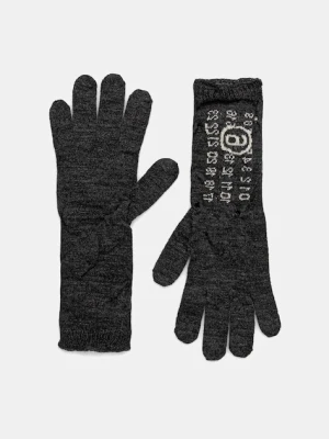 MM6 Maison Margiela rękawiczki wełniane damskie kolor szary S52TS0043.M13135.855