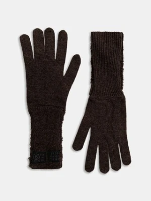 MM6 Maison Margiela rękawiczki z dodatkiem wełny damskie kolor brązowy S62TS0078.M13198.144