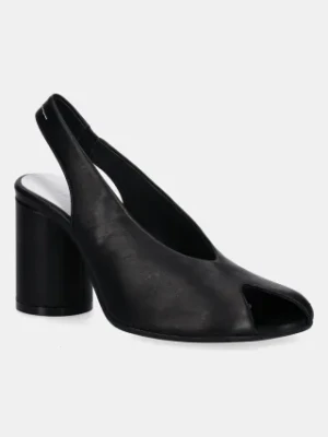 MM6 Maison Margiela sandały skórzane kolor czarny S66WP0104