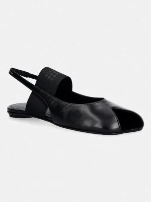 MM6 Maison Margiela sandały z odkrytą piętą damskie skórzane