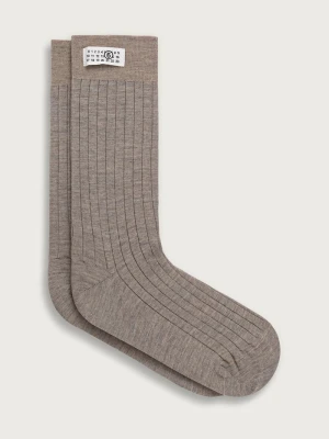 MM6 Maison Margiela skarpety damskie beżowy