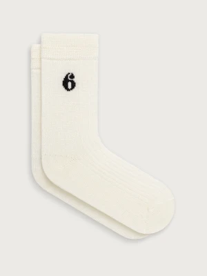 MM6 Maison Margiela skarpety damskie beżowy