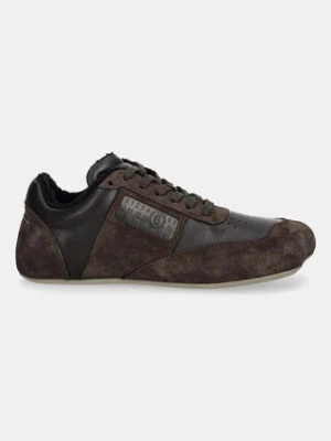 MM6 Maison Margiela sneakersy skórzane damskie kolor czarny S66WS0106.P6435.T8009