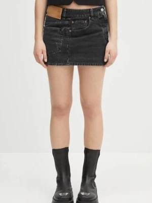 MM6 Maison Margiela spódnica kolor czarny mini ołówkowa S52MC0010