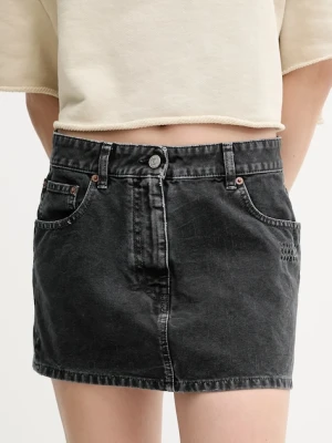 MM6 Maison Margiela spódnica kolor czarny mini ołówkowa S52MC0010