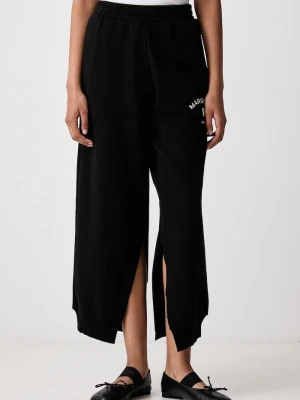 MM6 Maison Margiela spodnie dresowe damskie bawełniane czarny