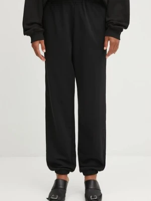 MM6 Maison Margiela spodnie dresowe damskie kolor czarny z nadrukiem S52KA0544.M25013.900