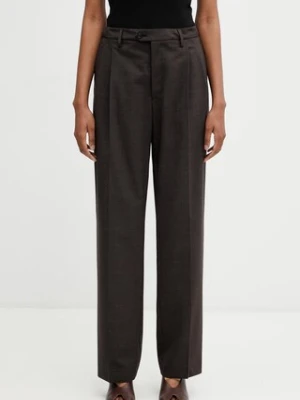 MM6 Maison Margiela spodnie straight z wełną damskie