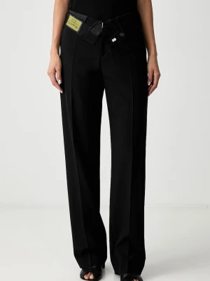 MM6 Maison Margiela spodnie z wełną damskie