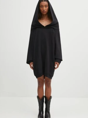 MM6 Maison Margiela sukienka bawełniana kolor czarny mini oversize S52DD0074.M25014.900