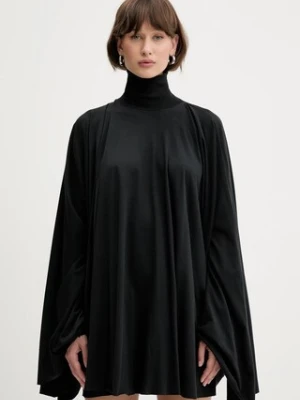 MM6 Maison Margiela sukienka bawełniana kolor czarny mini oversize S62DA0038