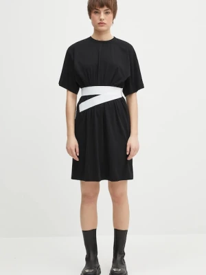 MM6 Maison Margiela sukienka bawełniana kolor czarny mini rozkloszowana S52DA0063