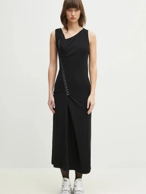 MM6 Maison Margiela sukienka kolor czarny maxi dopasowana S52CT0786