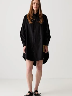 MM6 Maison Margiela sukienka koszulowa gładka bawełniana
