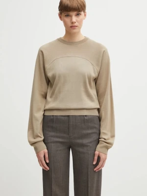 MM6 Maison Margiela sweter damski kolor beżowy lekki S62HL0040.M13188.114