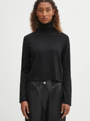 MM6 Maison Margiela sweter wełniany damski kolor czarny lekki z golfem S52HA0296.M13133.900