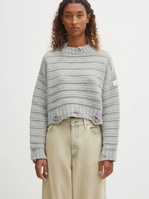 MM6 Maison Margiela sweter wełniany damski kolor szary S52HL0031.M13040.857M