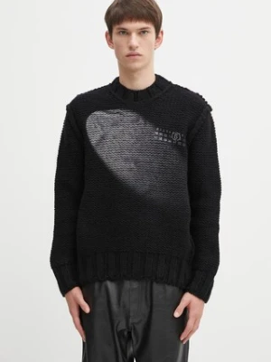 MM6 Maison Margiela sweter wełniany męski kolor czarny ciepły SH2HL0029.M13173.900S